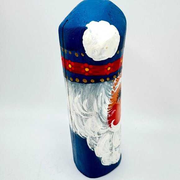 Hand-Painted Wooden Santa Claus Decorative Figure 5.5" Vintage - Picture 10 of 12